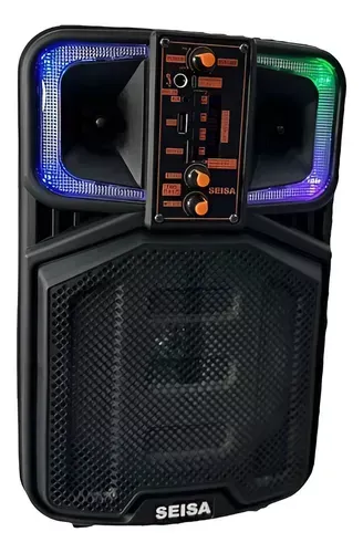 Parlante YX-H833 Portátil Con Bluetooth Negro 220v 8" Luz RGB