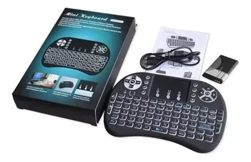 Mini Teclado Keyboard Led Para Tv Box Smart Tv Color Del Teclado Negro