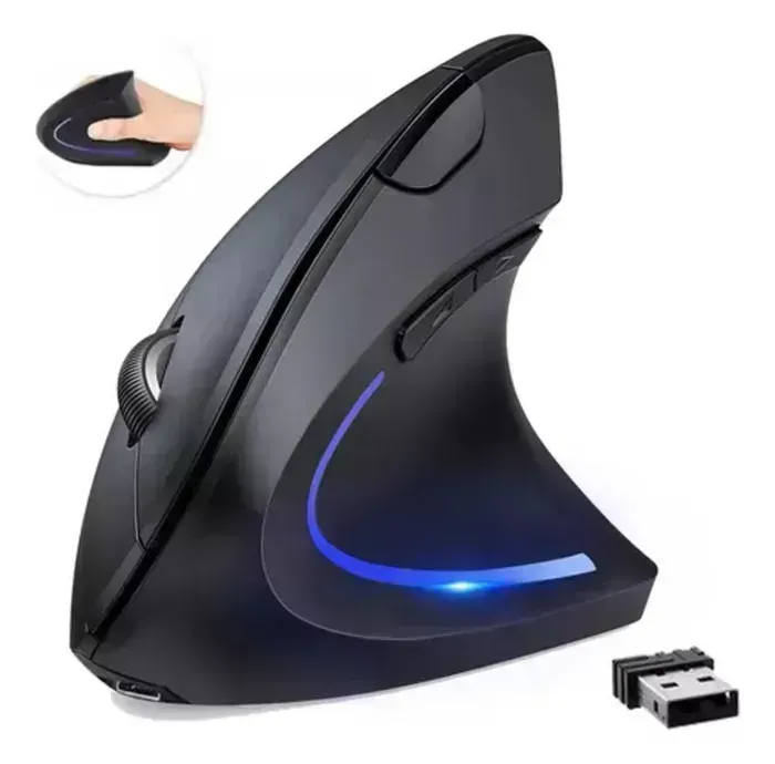 Mouse Vertical Inalámbrico Ortopédico Receptor Usb