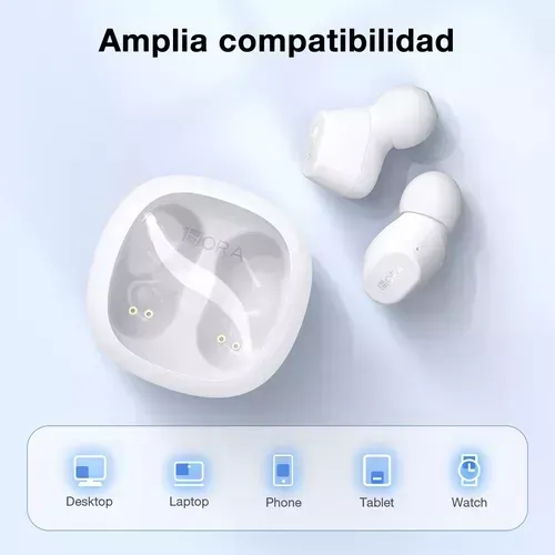 Audifonos In-ear Inalámbricos 1hora In-ear Auriculares Bluetooth 5.3 Color Blanco