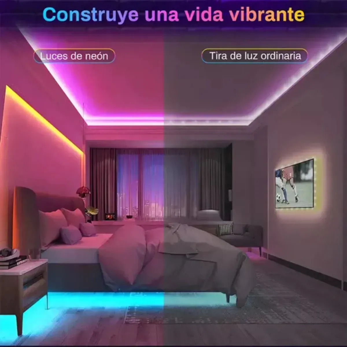 Tira Led Manguera Bluetooth App Silicona Luz Rgb Rítmica Neón + Control