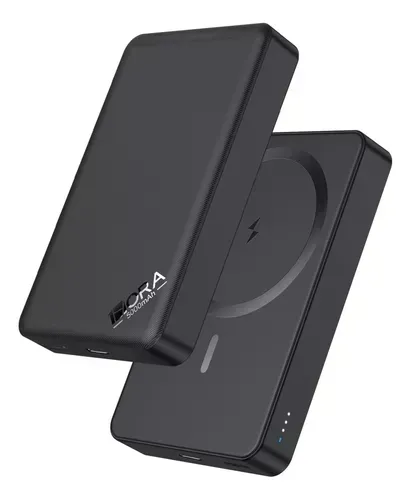 Batería Externa Magnética Gar 276 Power Bank 5000mah Color Negra