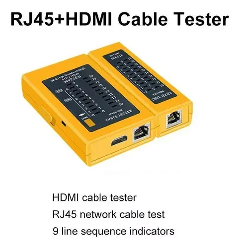 Probador De Cables Tester De Red Y Hdmi Rj45 Rj11 Utp Redes