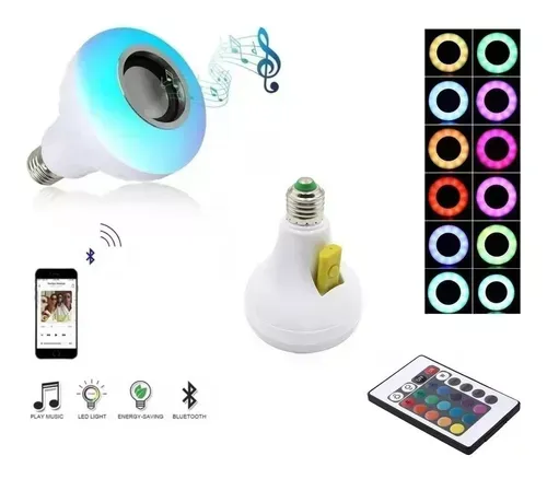 Bombillo Parlante Con Bluetooth Multicolores