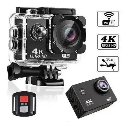 Camara 4k Deportiva Wifi Sumergible Casco Moto