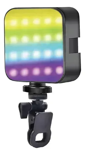 Luz Led Rgb Recargable Con Clip Para Celular