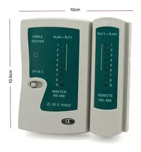 Tester De Red Probador Redes Rj45 Rj11 Utp Telefonia Cable