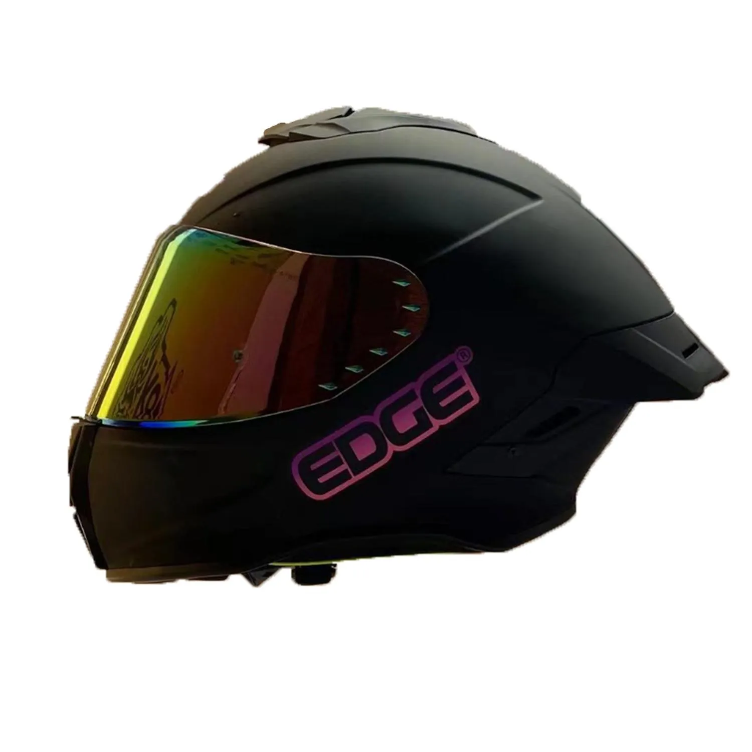 Casco Edge Integral Shanghai Solido Negro / Rosado Mate