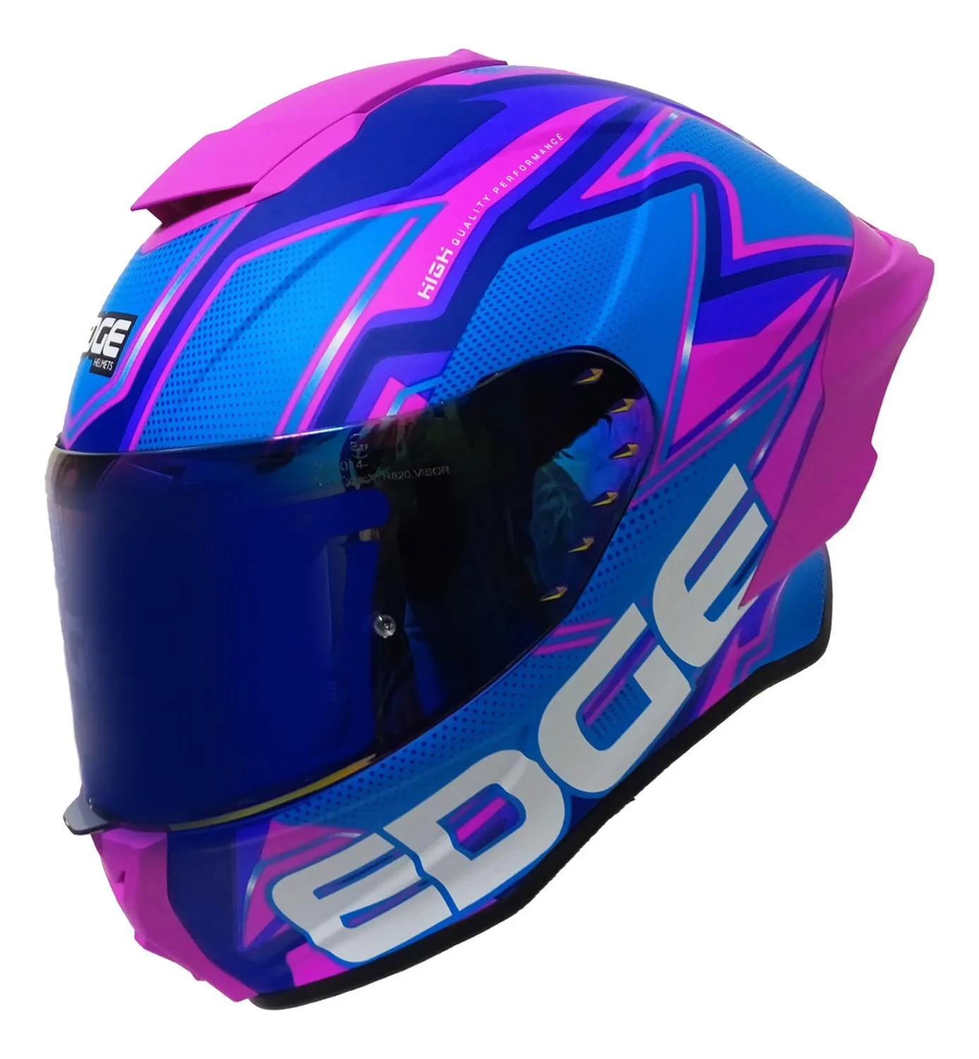 Casco Edge Integral Shanghai Quartz Fucsia / Azul