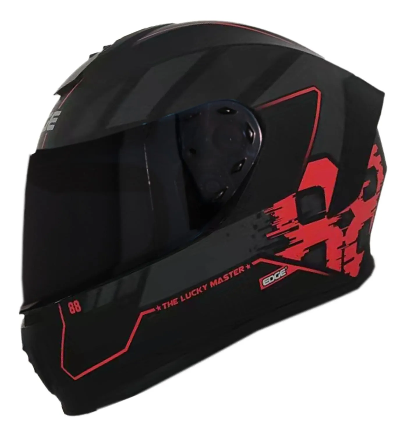 Casco Edge Integral Frankie Master88 Negro / Rojo