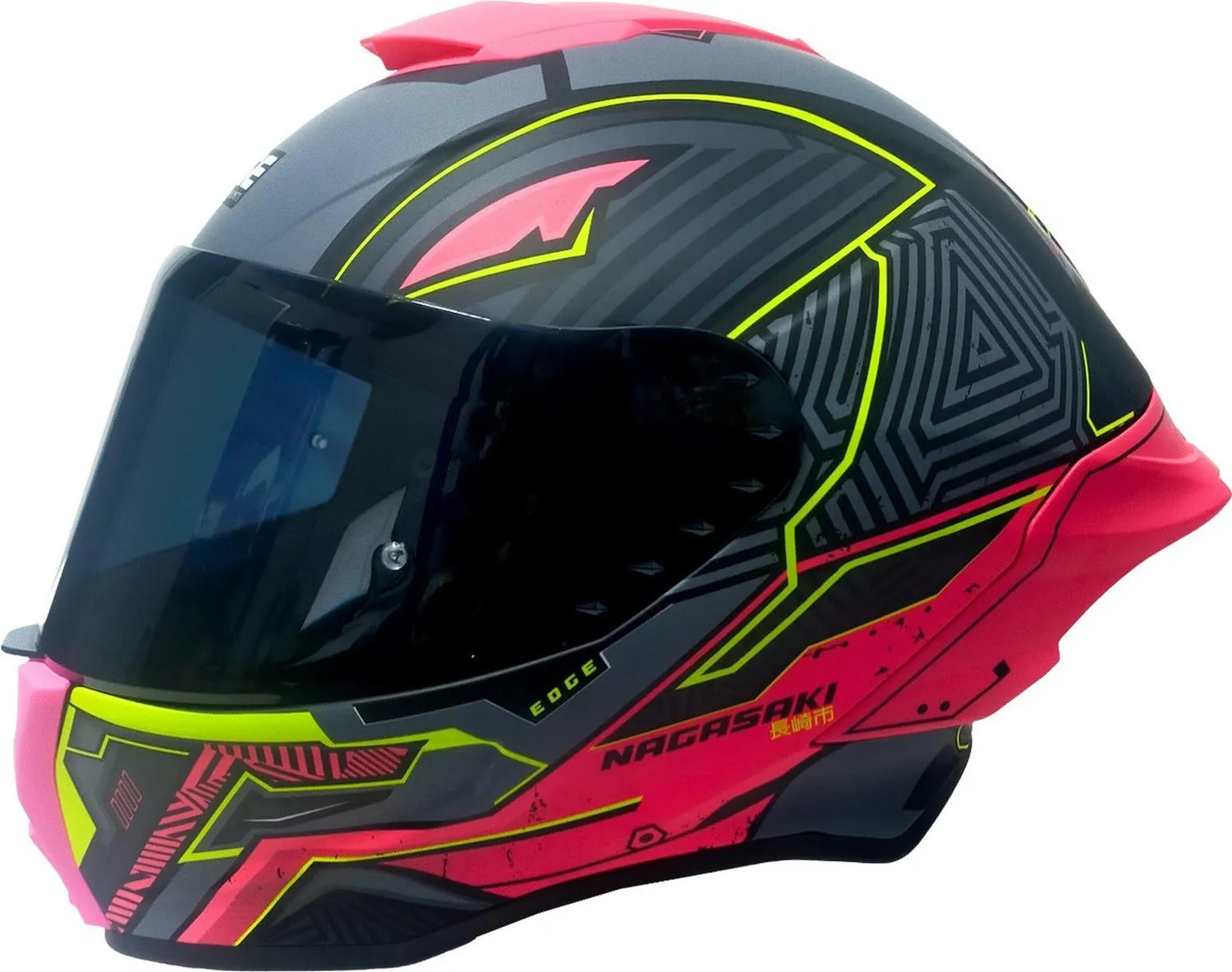 Casco Edge Integral Nagazaki Rosado / Gris