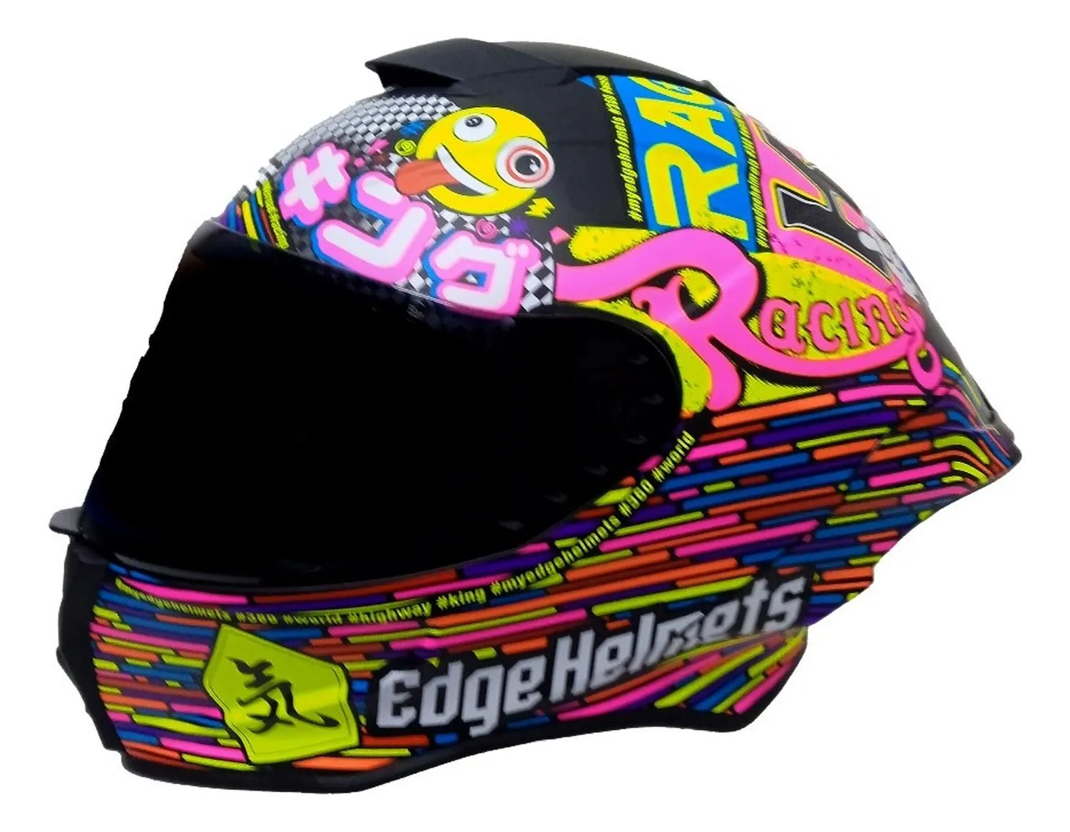 Casco Edge Integral Shanghai Moto Racing 360 Fucsia