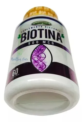 Biotina 900 Mcg 60 Cápsulas Fortalece Cabello, Uñas Y Piel