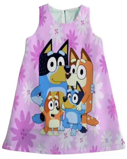 Vestido Bata Niña Bluey