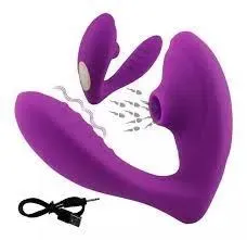 Vibrador y Succionador Mile Doble Con Control Remoto