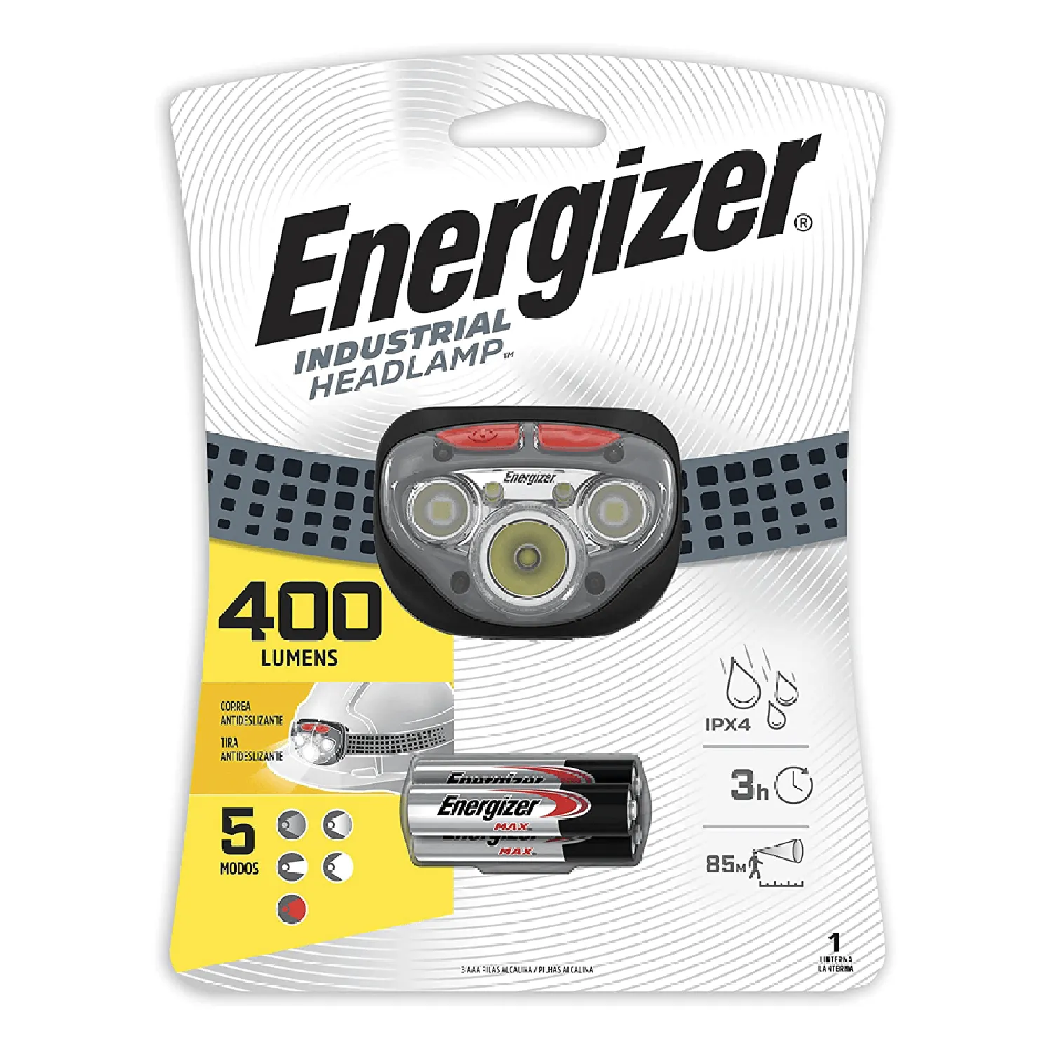 Linterna Manos Libres 400 Lumens Energizer x1 Und