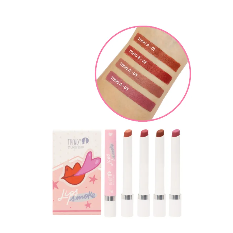 Kit Labiales x4 Lips Smoke Trendy