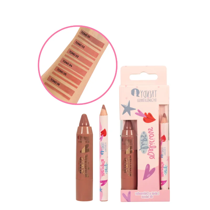 Kit Delicious Labial + Delineador Tono 01 Trendy