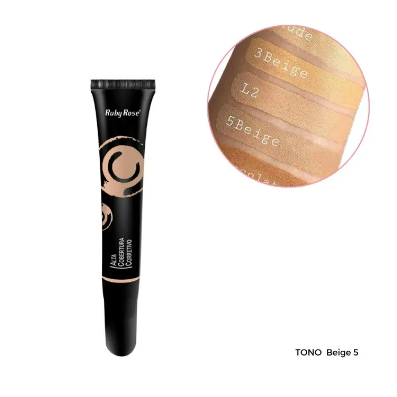 Corrector de Alto Cubrimiento Bege 5  Ruby Rose