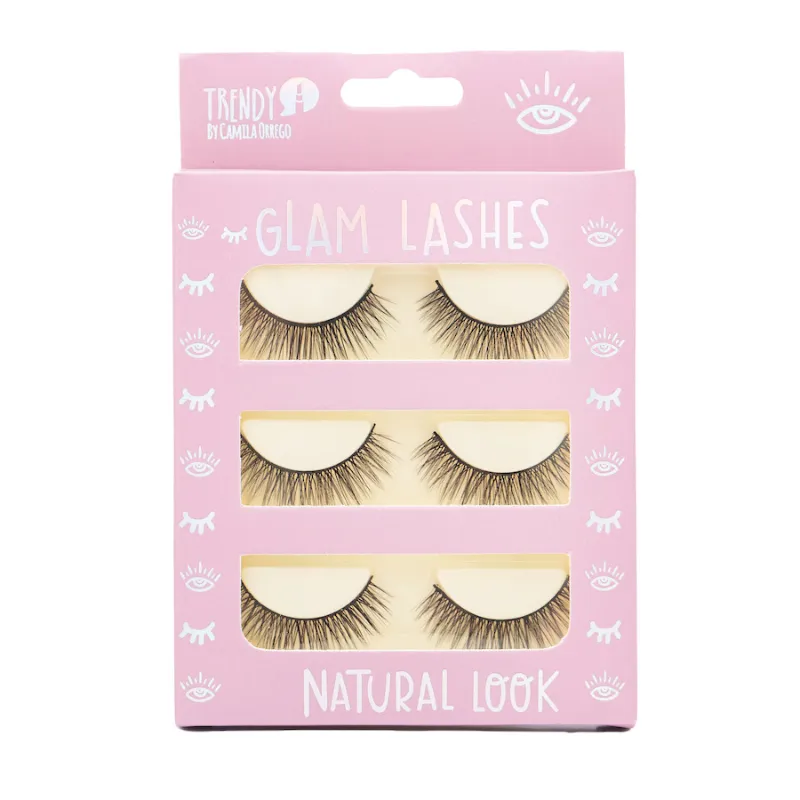 Pestañas Glam Lashes x 3 Trendy