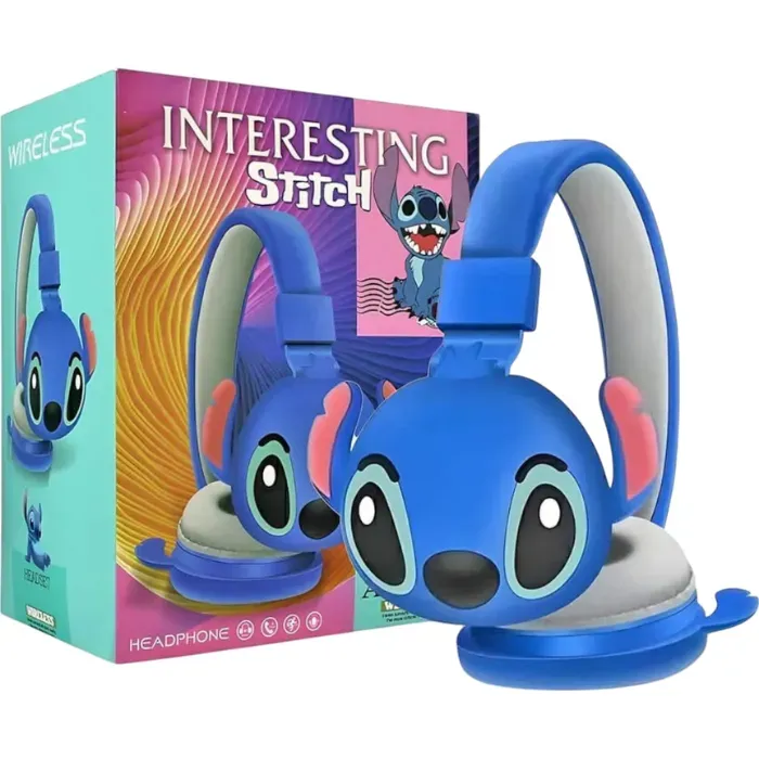 Audifonos Personajes Bluetooth Y Microfono Para Niños Stich