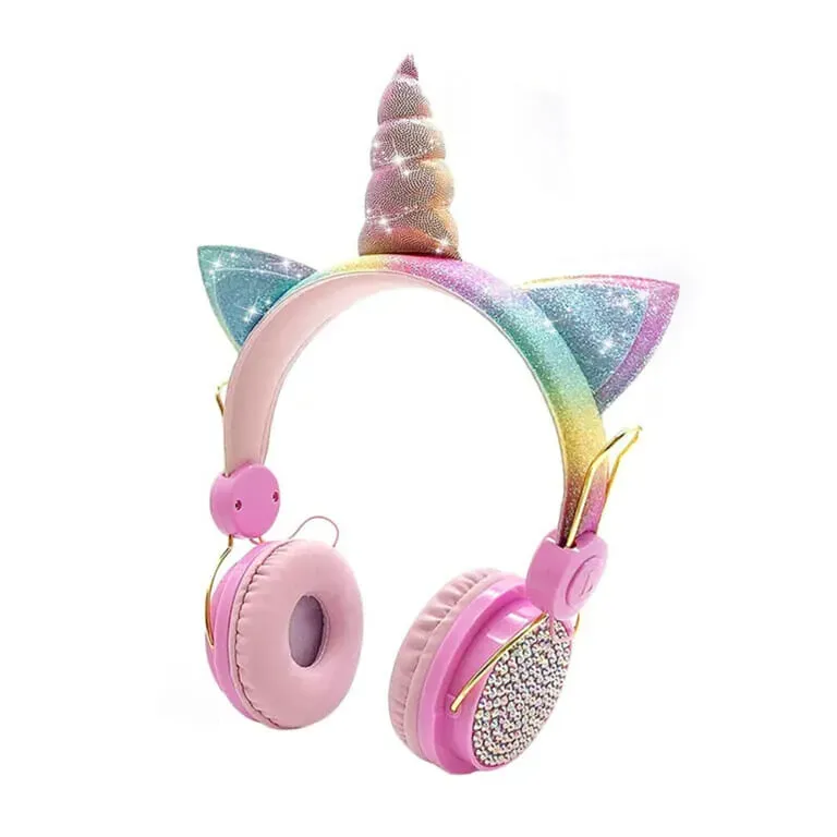 Diadema Bluetooth Multicolor Con Diseño De Unicornio + Piedras Fantasía Ah-808 / AH-807