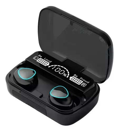 Audífonos In-ear Inalámbricos Bluetooth M10 Negro Color de la luz Blanco