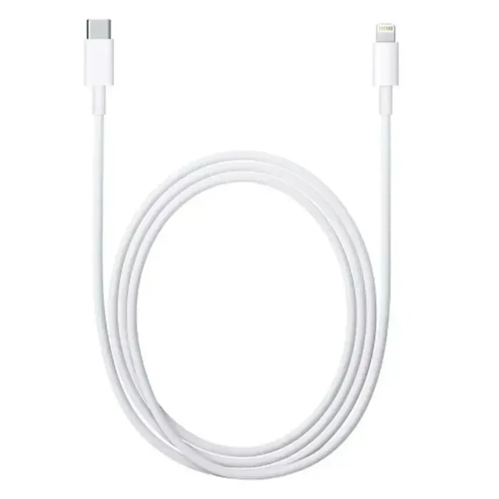 Adaptador Apple Usb C De 20 W Blanco + Cable Iphone 2 Metros Tipo C Carga Rapida Lightning 1:1