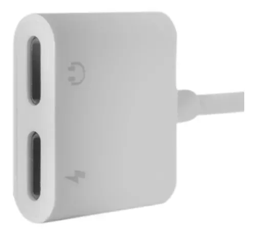 Adaptador Dual Lightning Audífonos Carga Compatible iPhone