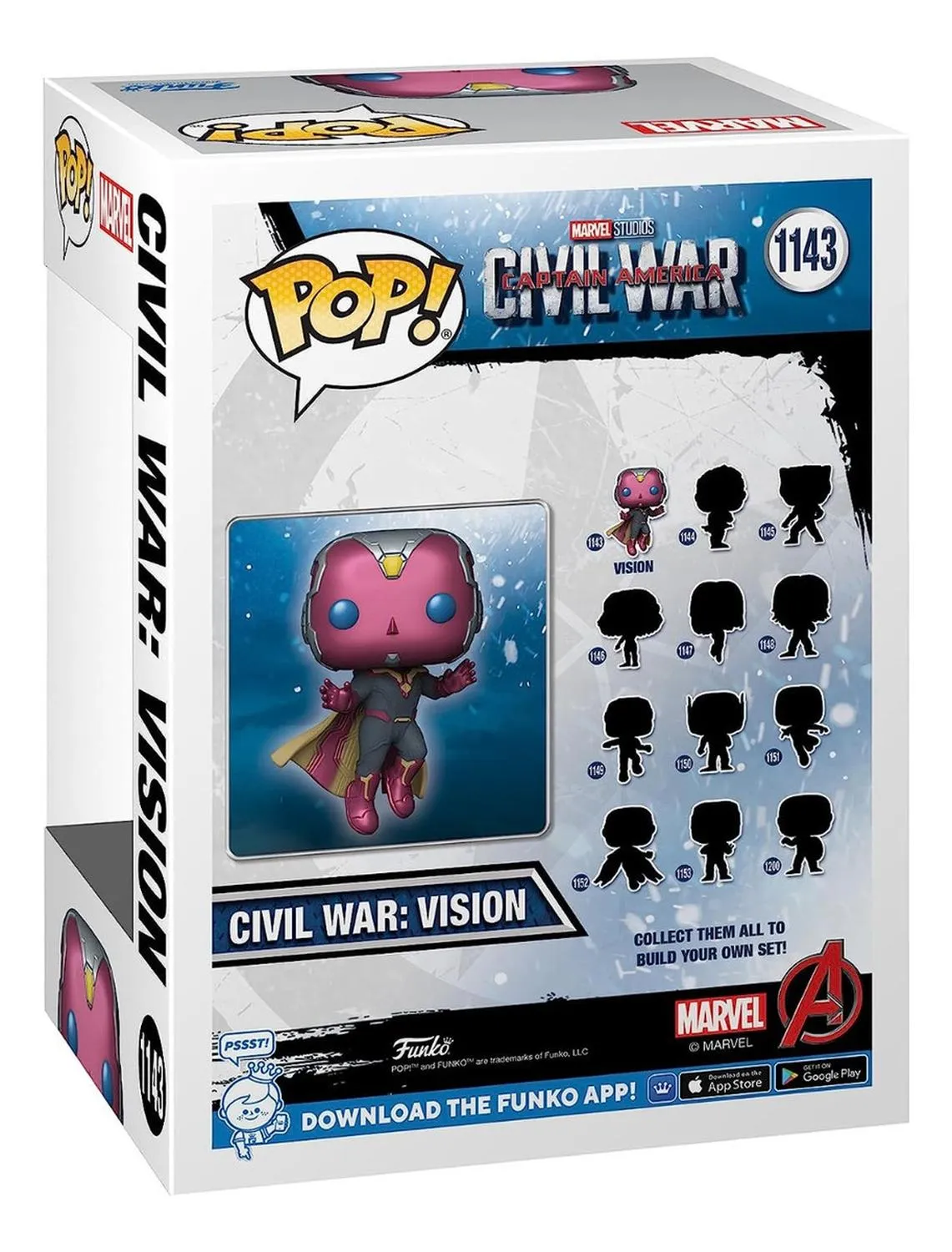 Funko Pop. Civil War. Vision # 1143