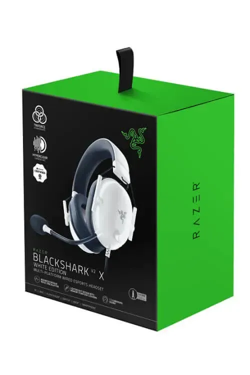 Headset BlackShark V2 X Wired Razer Blanca