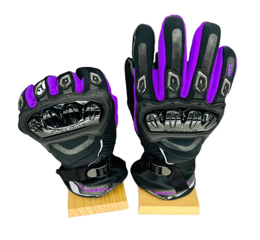 Guantes 100% Impermeables Puizzance Caña Larga Color Morado 