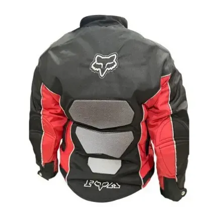 Chaqueta Motera Hombre Negro Rojo 