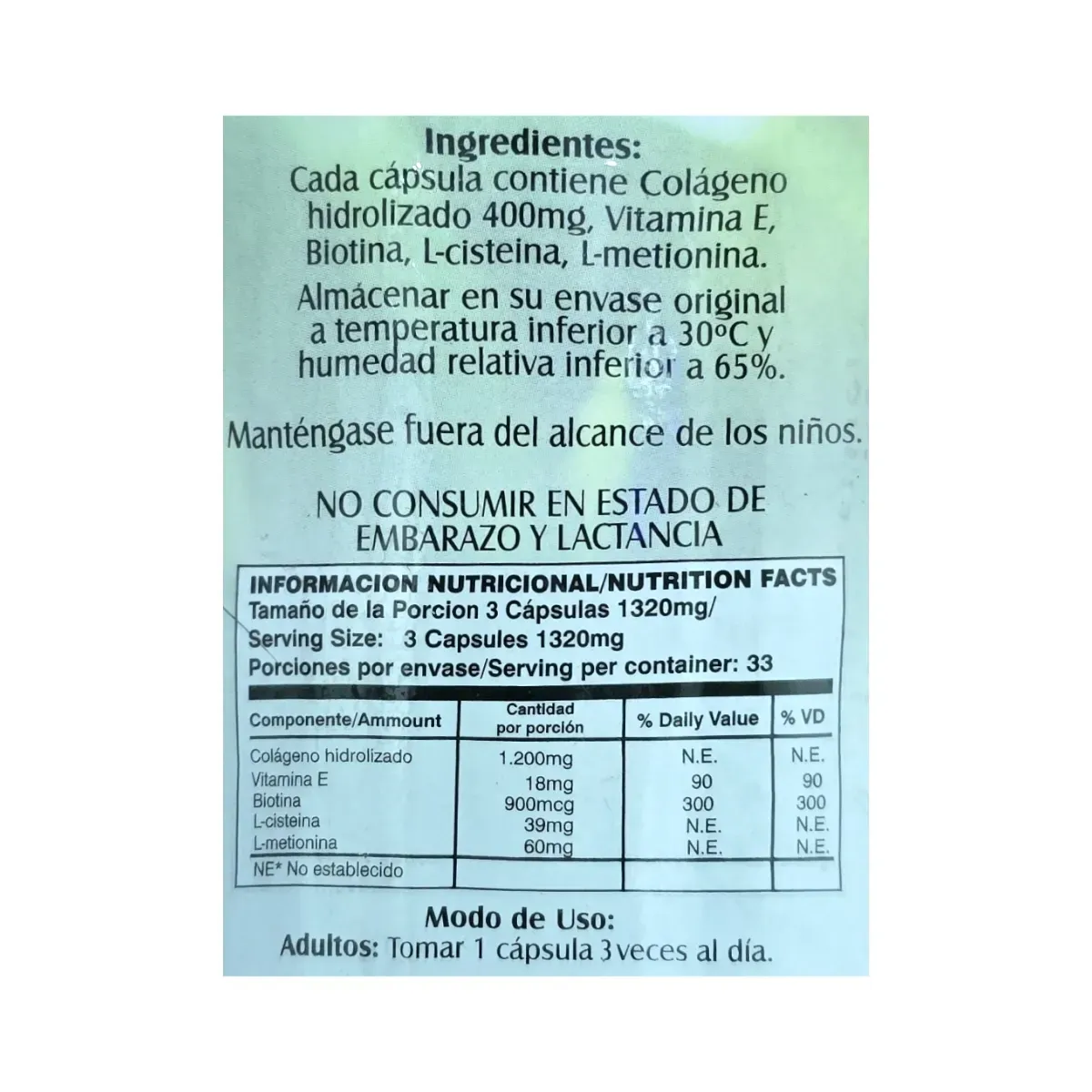 Colageno 1.200mg - Naturcol