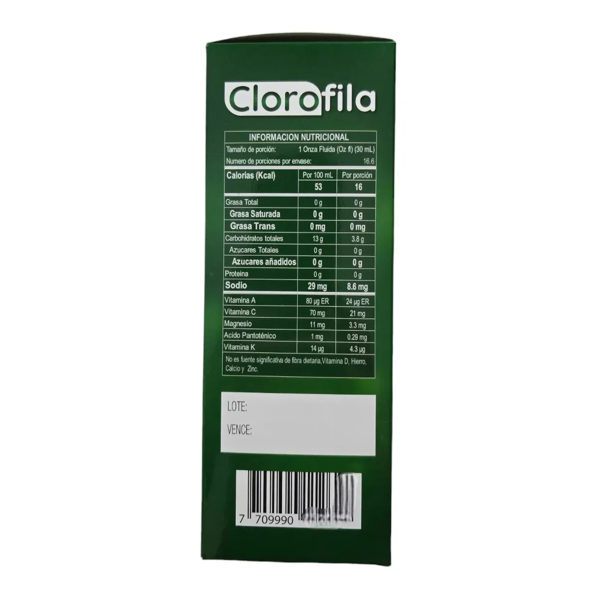 Clorofila Y Espinaca 500ml - Flomecol