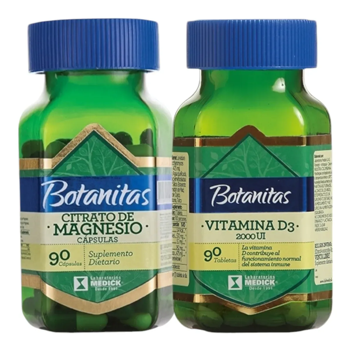 Combo - Citrato de Magnesio + Vitamina D3 - Botanitas