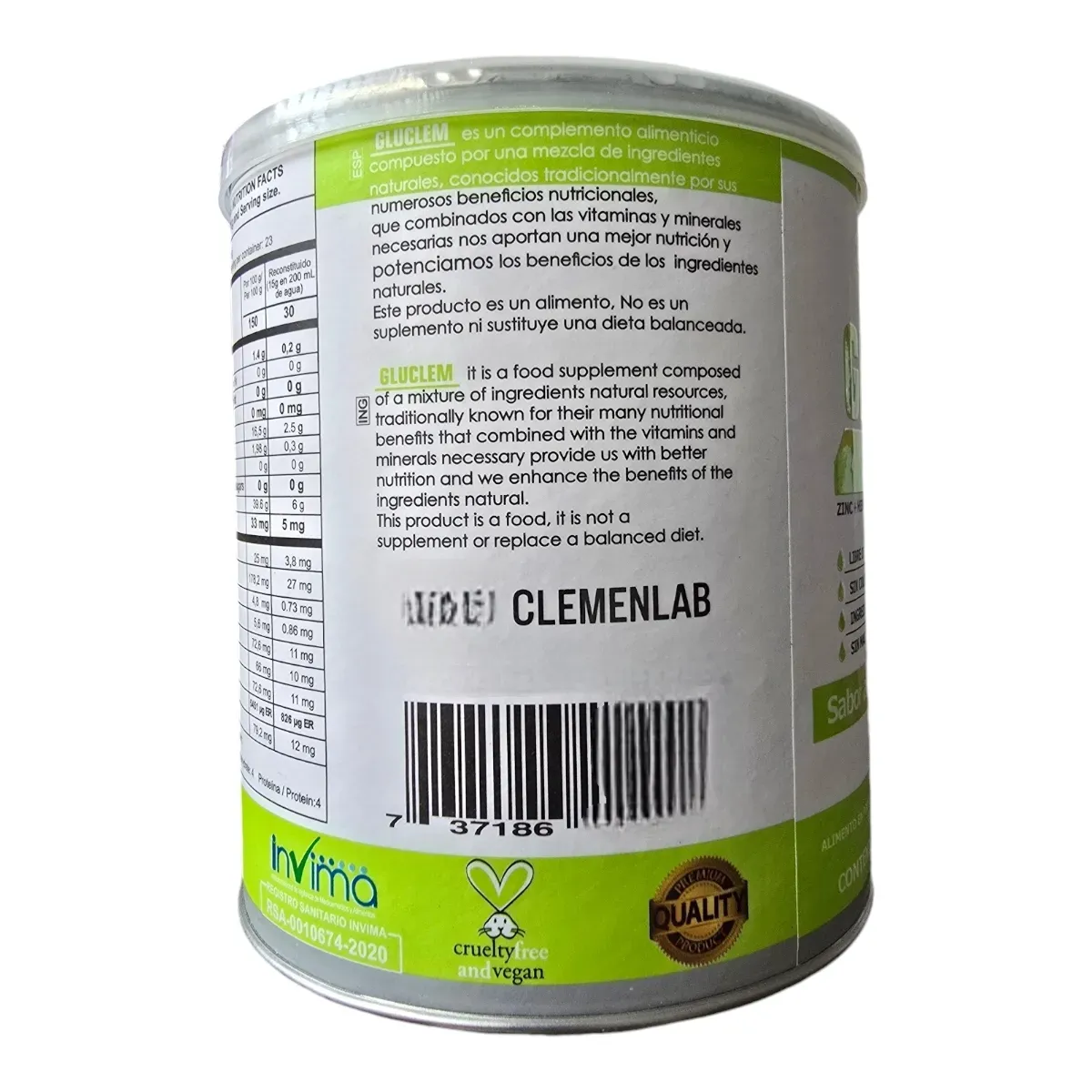 Regulador de Azucar - Gluclem - 350 g - Clemen