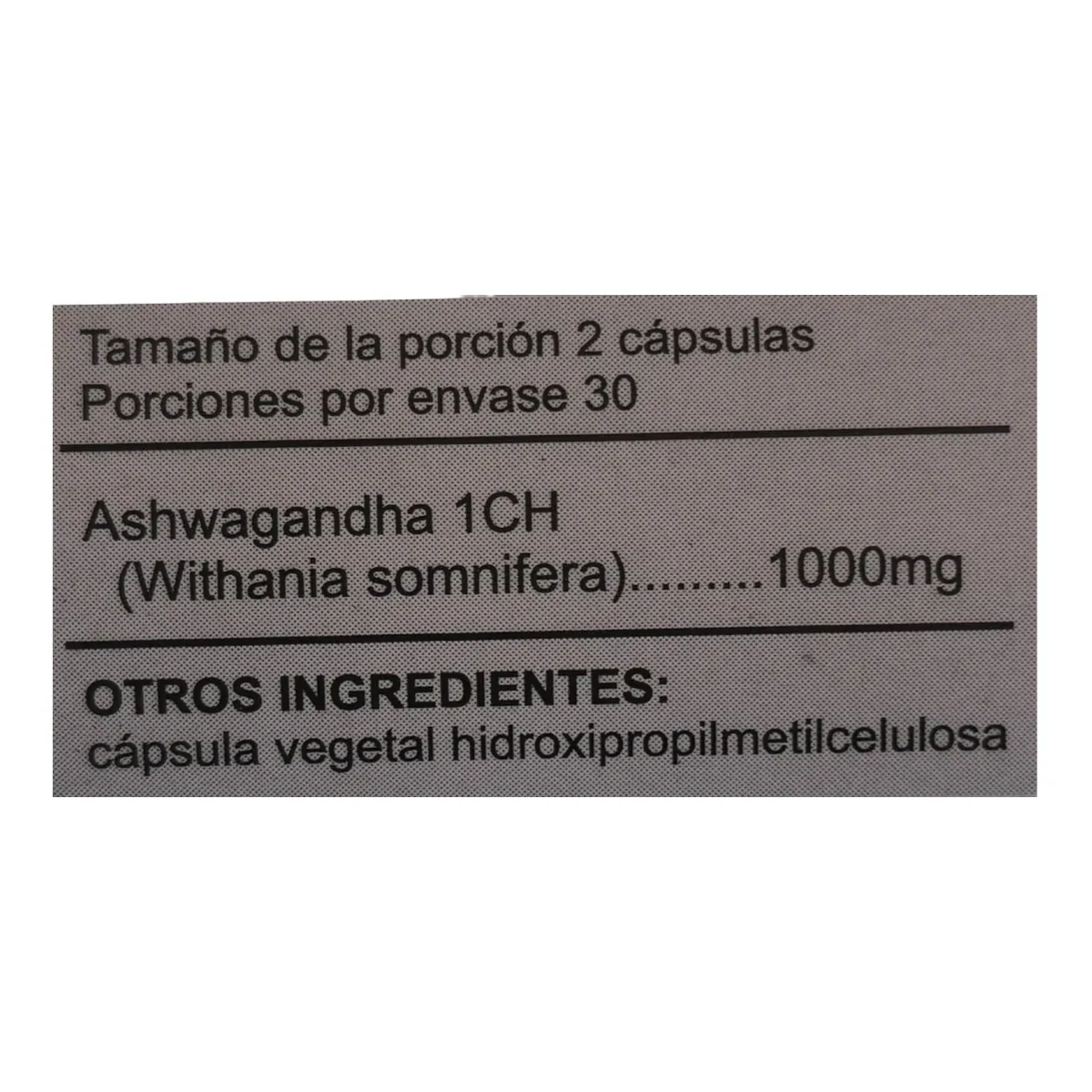 Ashwagandha X60 Capsulas