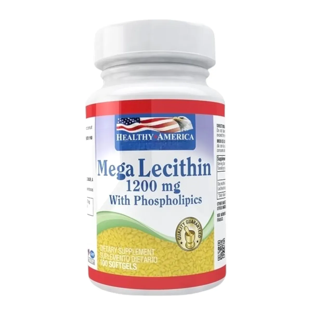 Mega Lecithin 1200mg 100 Softgels - Healthy America