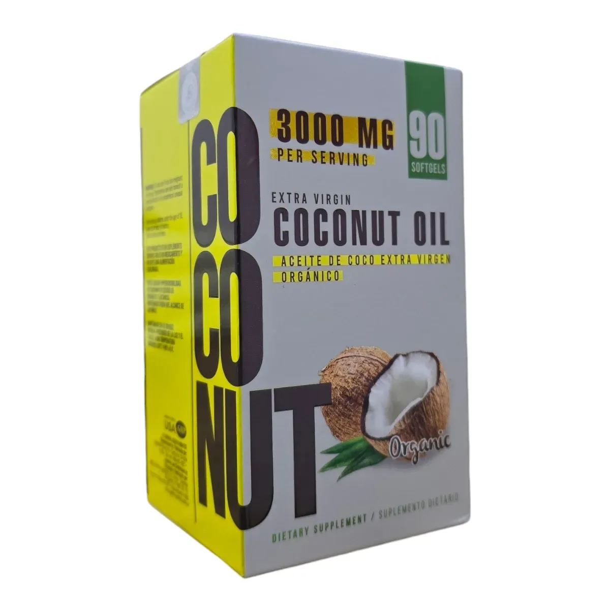  Aceite de Coco 3000mg 90 Softgels - Healthy America