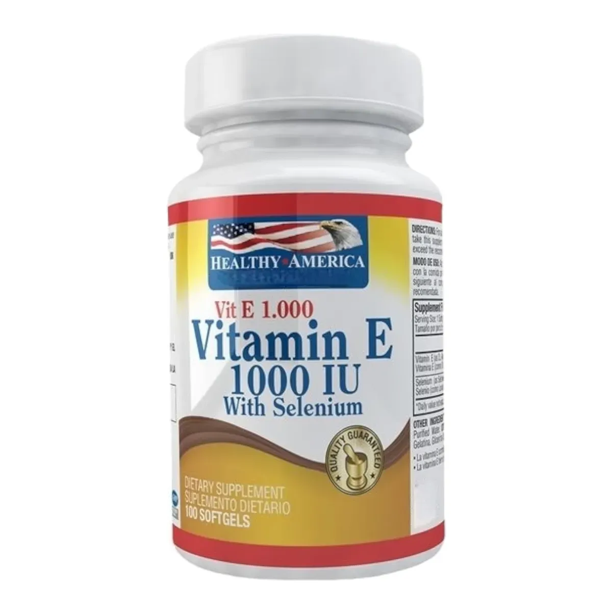 Vitamina E 1000 IU con Selenium 100 Softgels - Healthy America