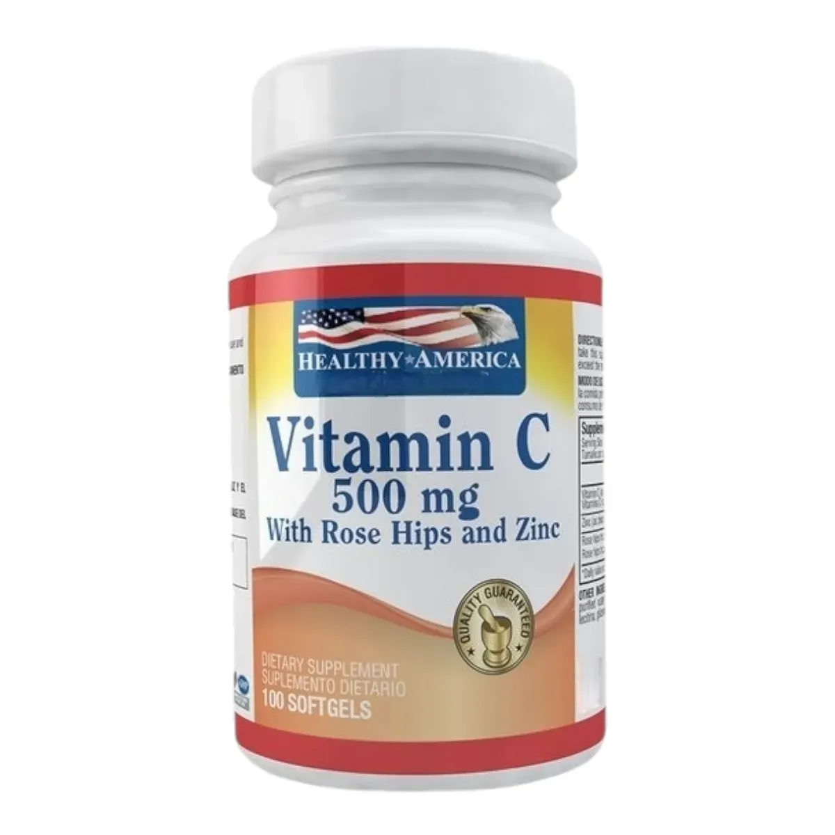 Vitamina C con Rose Hips 500mg 100 Softgels