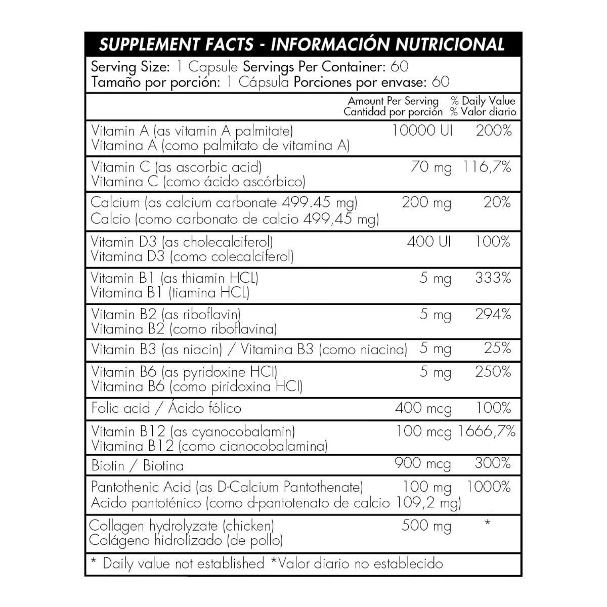 Capell Complex X60 Capsulas - Healthy America