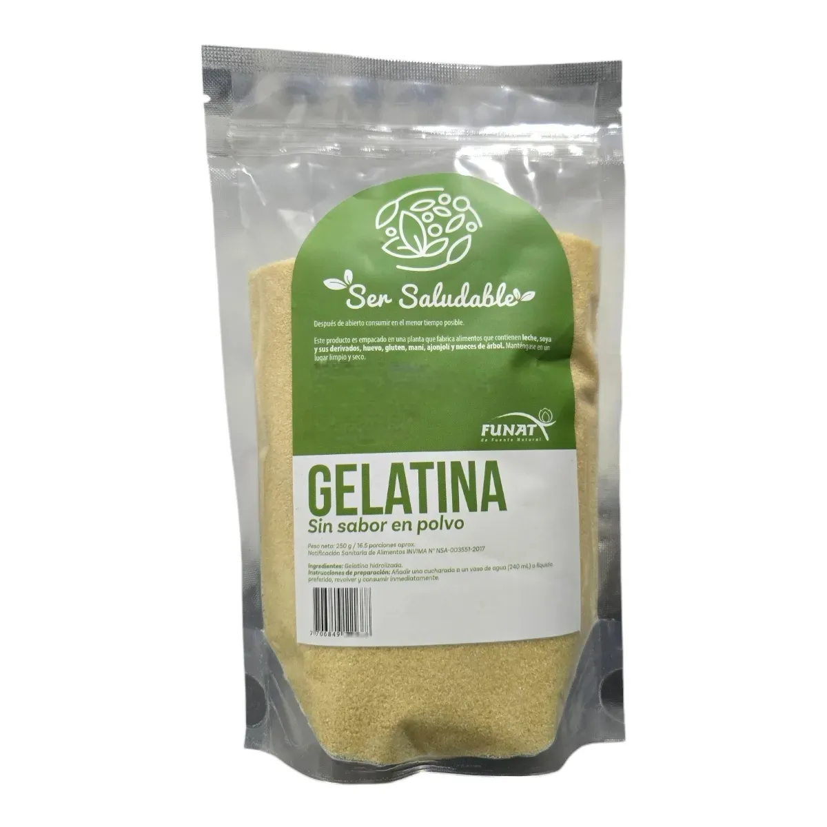 Gelatina sin sabor 250 g - Funat