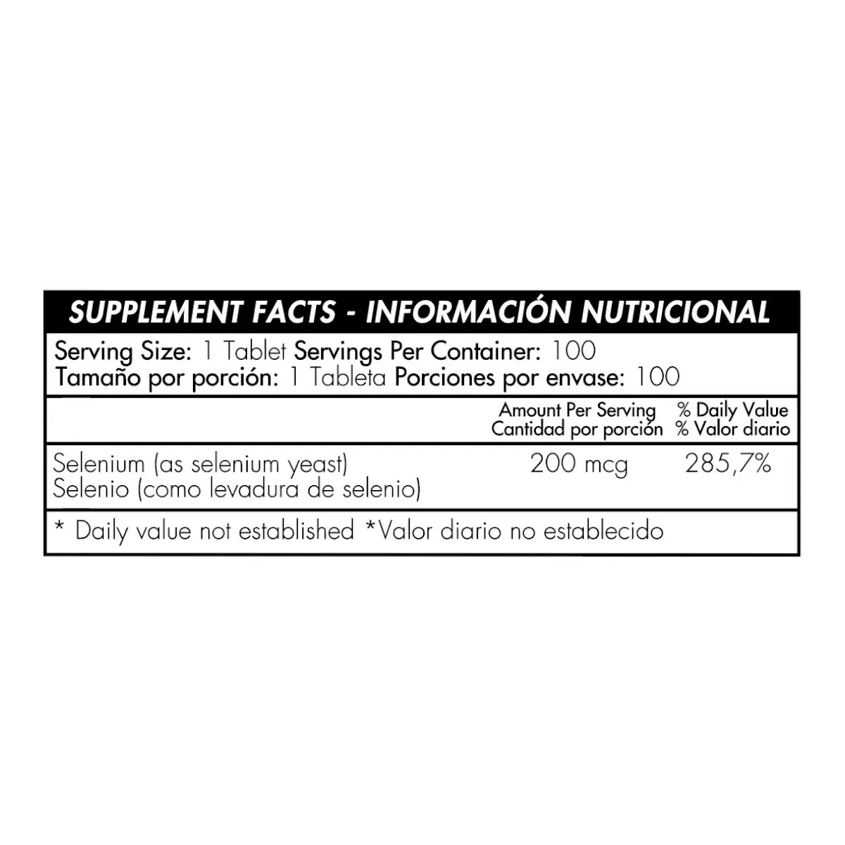 Selenium 200mcg X100 Healthy America