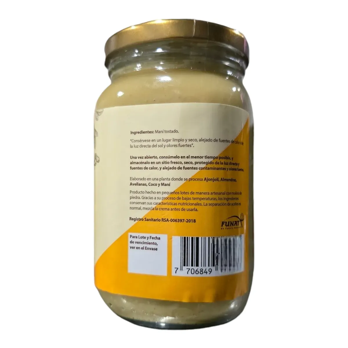 Crema de mani natural x 380gr - Funat