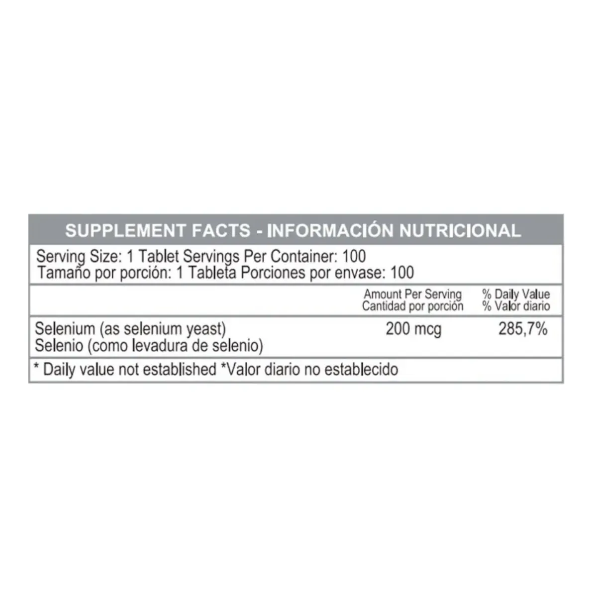 Selenium 200mcg X100 Healthy America