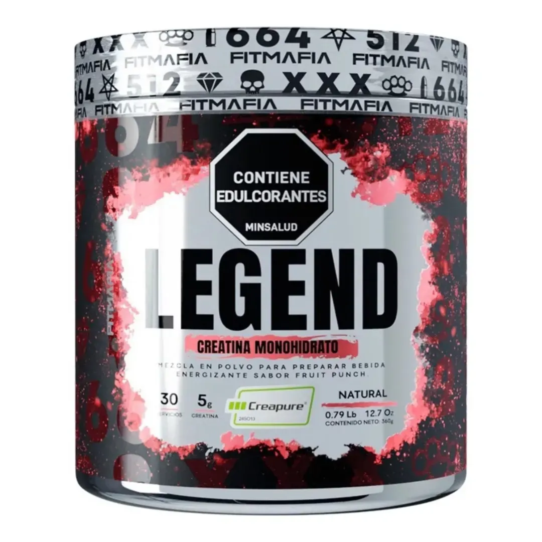 Creatina Legend Fit Mafia Sello Creapure Frutos Rojos 30 servicios