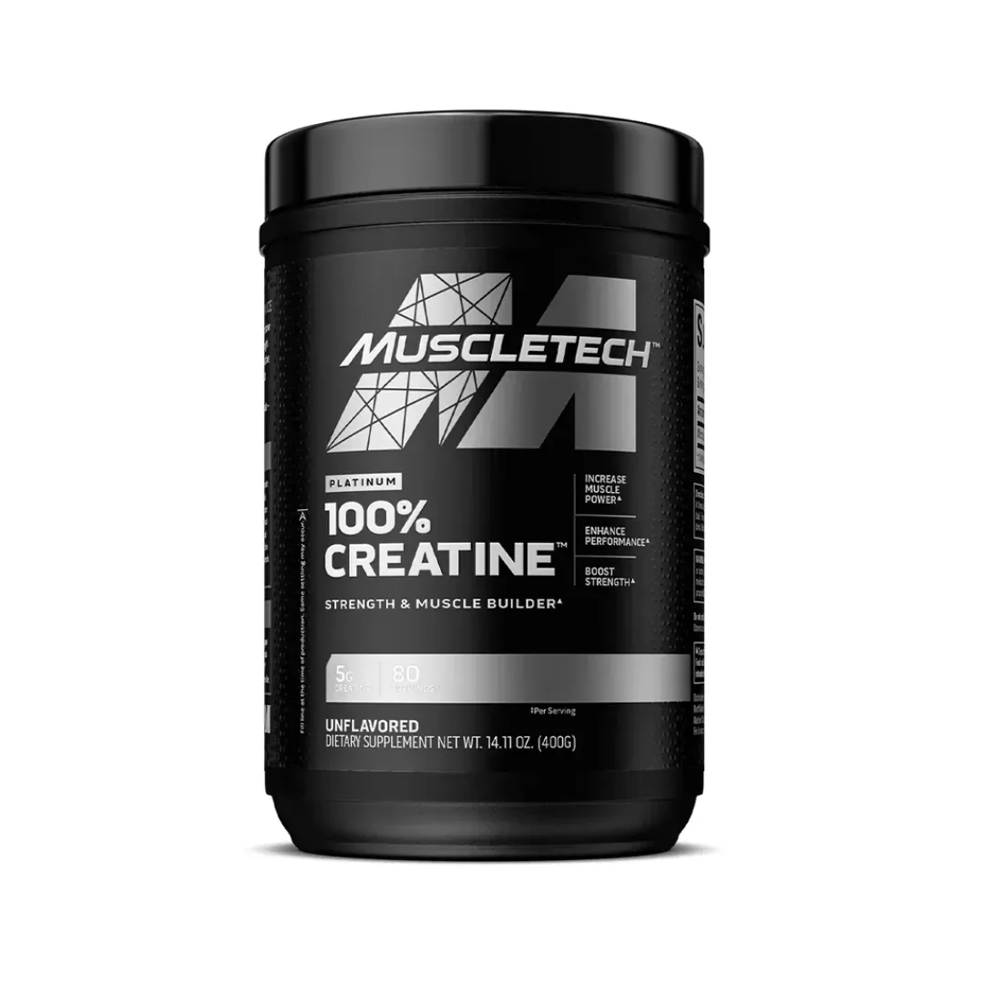 Creatina Platinum Muscletech 80 servicios 5g por servicio