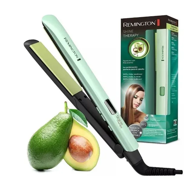 Plancha Alisadora Cabello Therapy Aguacate Remington S-9960